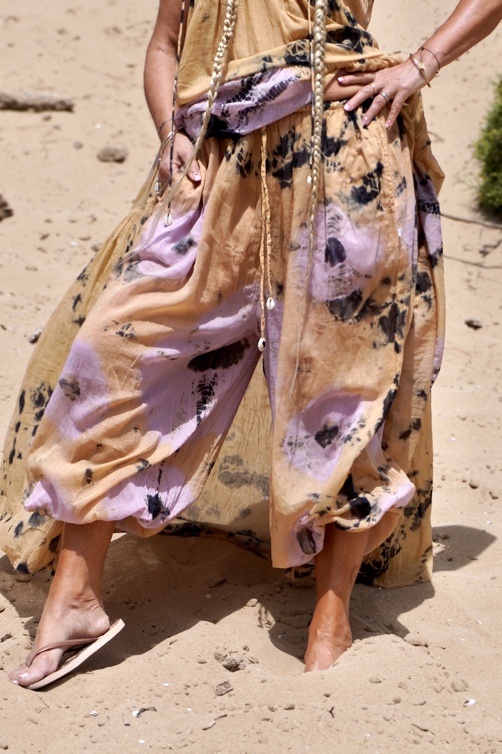CAROLE BOMULL BATIK BYXA FAMI BEIGE/LILA  - 5