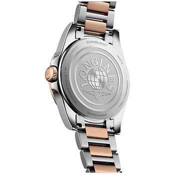 L3.460.3.18.7 Longines Conquest Quartz 2026, silver och roséguld 34 baksida