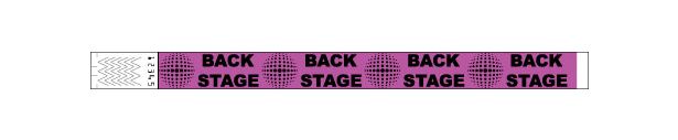 Entréband, festivalarmband, papper/ tyvek, LILA BACKSTAGE, 25 mm