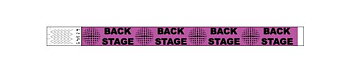 Entréband, festivalarmband, papper/ tyvek, LILA BACKSTAGE, 25 mm
