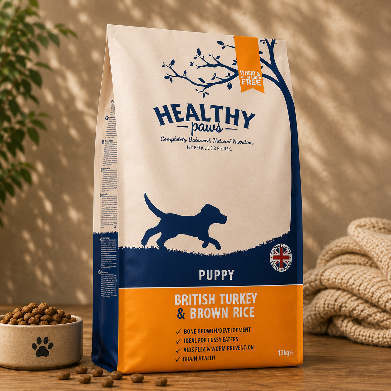 HEALTHY PAWS VALPFODER Kalkon & Fullkornsris - 5