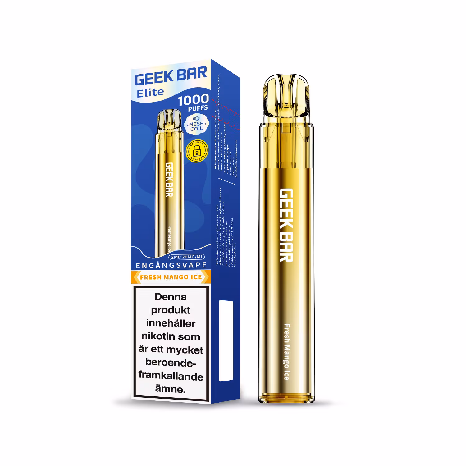 Fresh Mango Ice  - GEEK BAR Elite (billigare i fysisk butik)