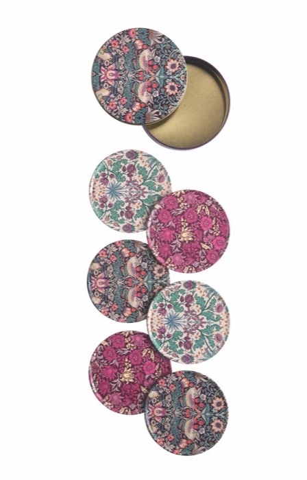 Coasters William Morris - 9,5 cm - 6 pcs - 3