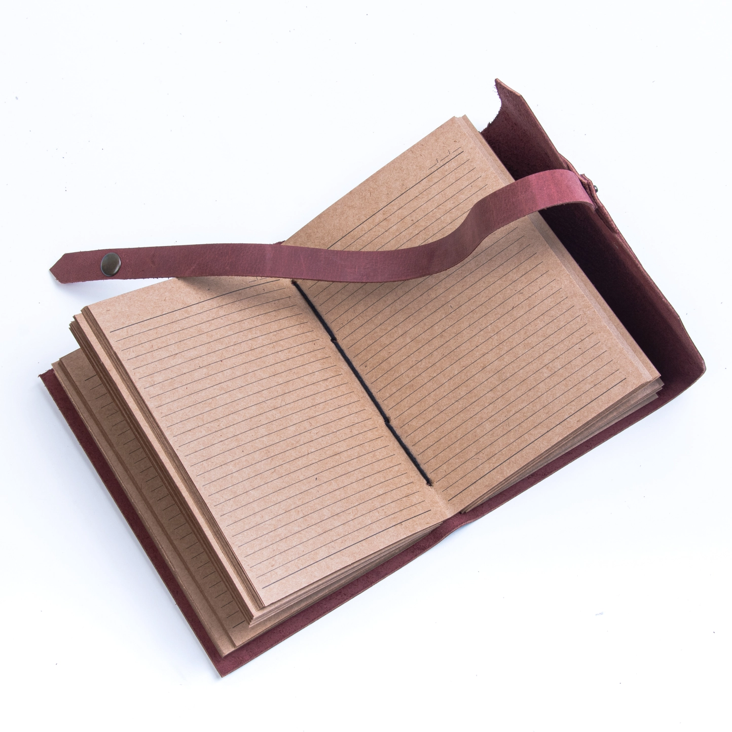 Läderjournal med Linjerade Sidor – Handgjord Resedagbok i Premiumläder – Vintage Design - R K Handicrafts Craft Junky - 4