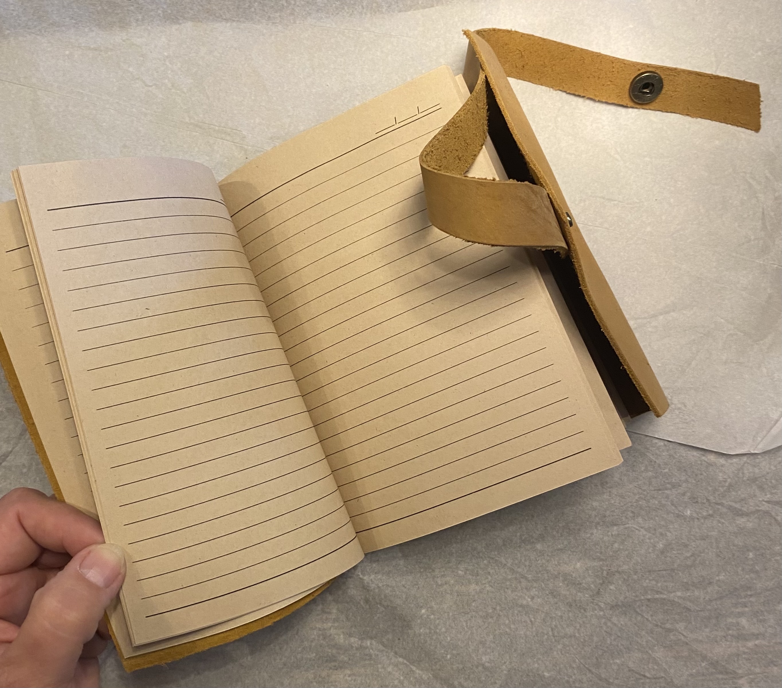 Läderjournal med linjerade & olinjerade Sidor – Handgjord Resedagbok i Premiumläder – Vintage Design - R K Handicrafts Craft Junky - 4