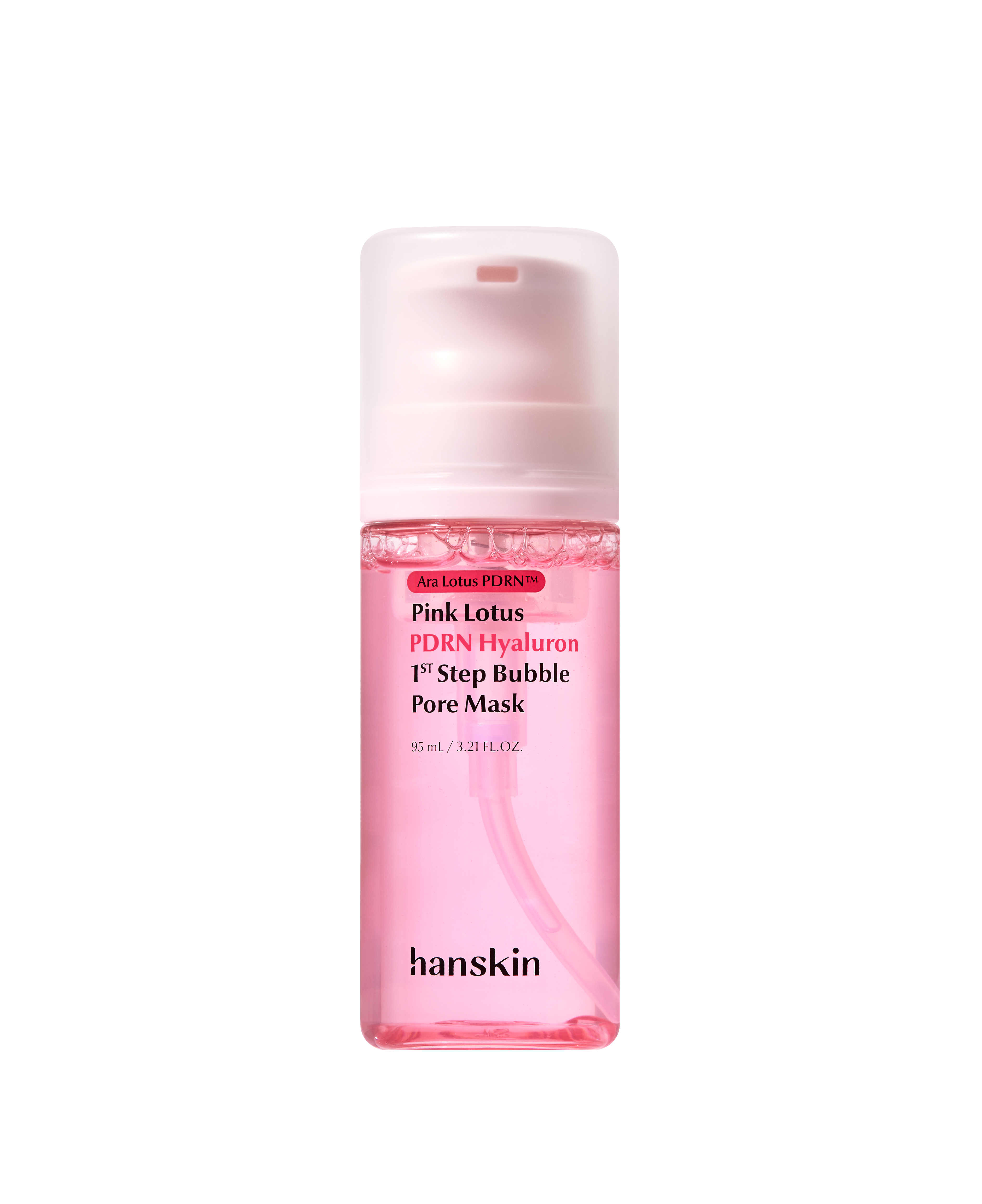 Hanskin Pink Lotus PDRN Hyaluron 1st Step Bubble Pore Mask 95ml