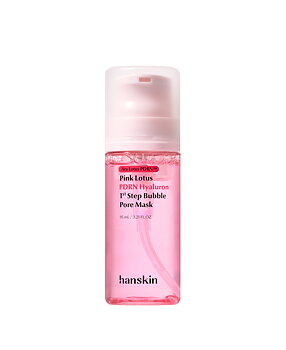 Hanskin Pink Lotus PDRN Hyaluron 1st Step Bubble Pore Mask 95ml