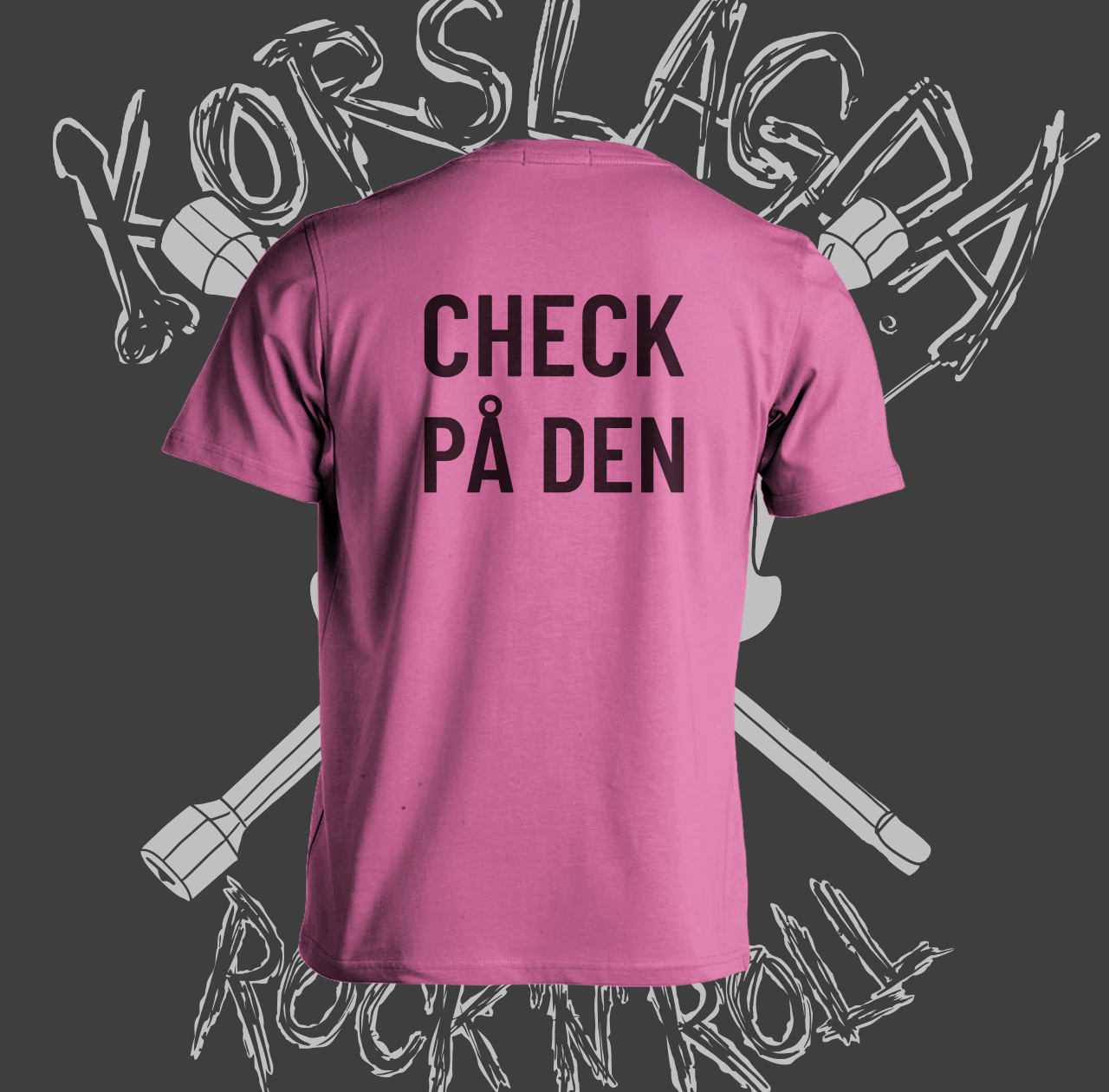 KORSLAGDA - Rosa Rock`n`´Roll T-shirt - 2