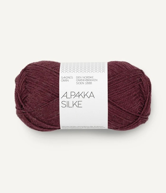 4372 burgundy alpakka silke sandnes garn