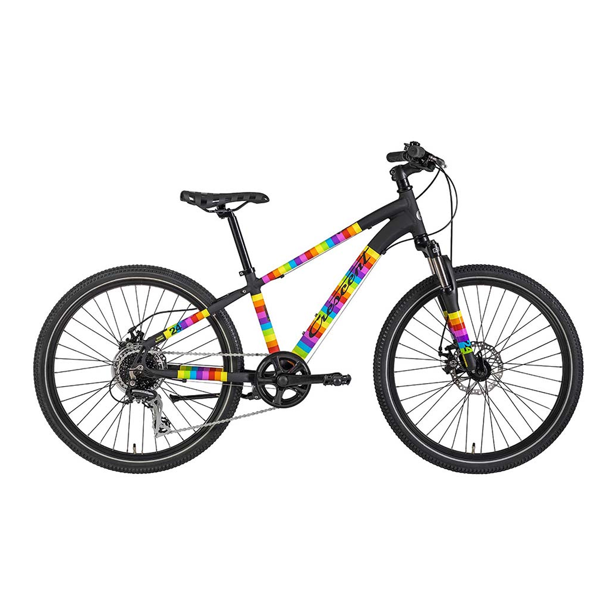 Crescent Vale 24" 8vxl Barncykel (KOLLA NOG 3 ST OLIKA PLU) - 3