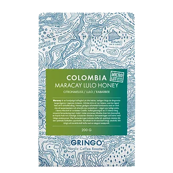 Gringo Nordic - Colombia Maracay Lulo Honey - Ljusrostade hela kaffebönor - 200g