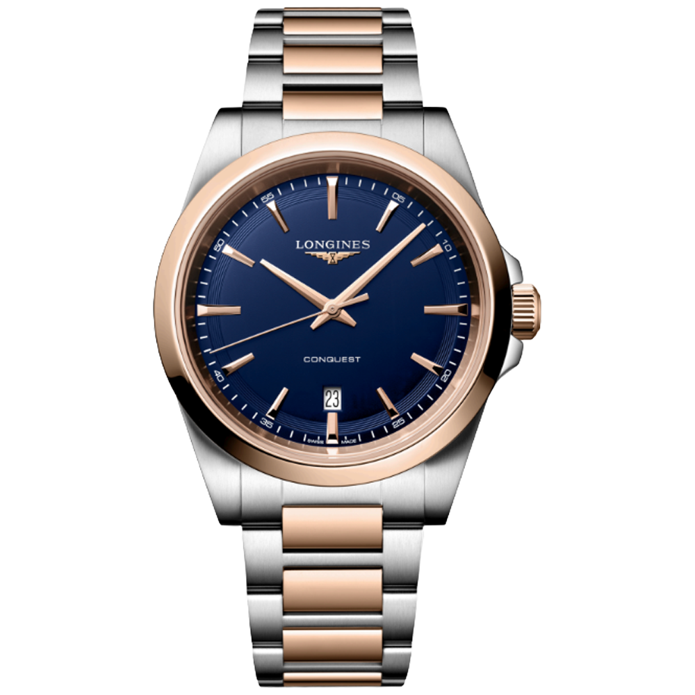 L3.860.3.98.7 Longines Conquest Quartz 2026, blå och roséguld  41