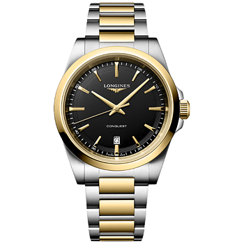 L3.860.3.52.7 Longines Conquest Quartz 2026, svart och guld 41