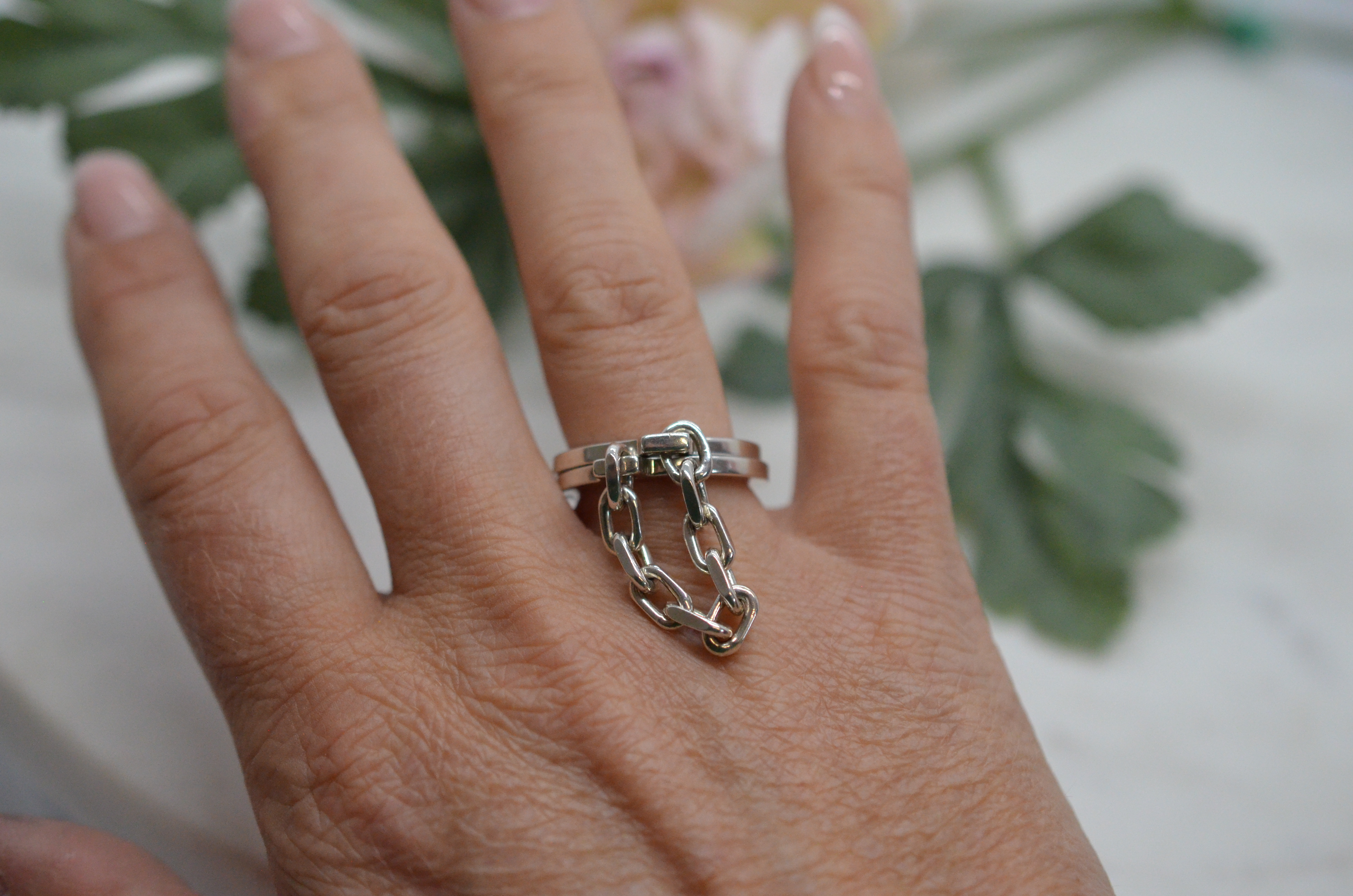 Second Hand Efva Attling "PASSION CUFFS" silver ring - 3