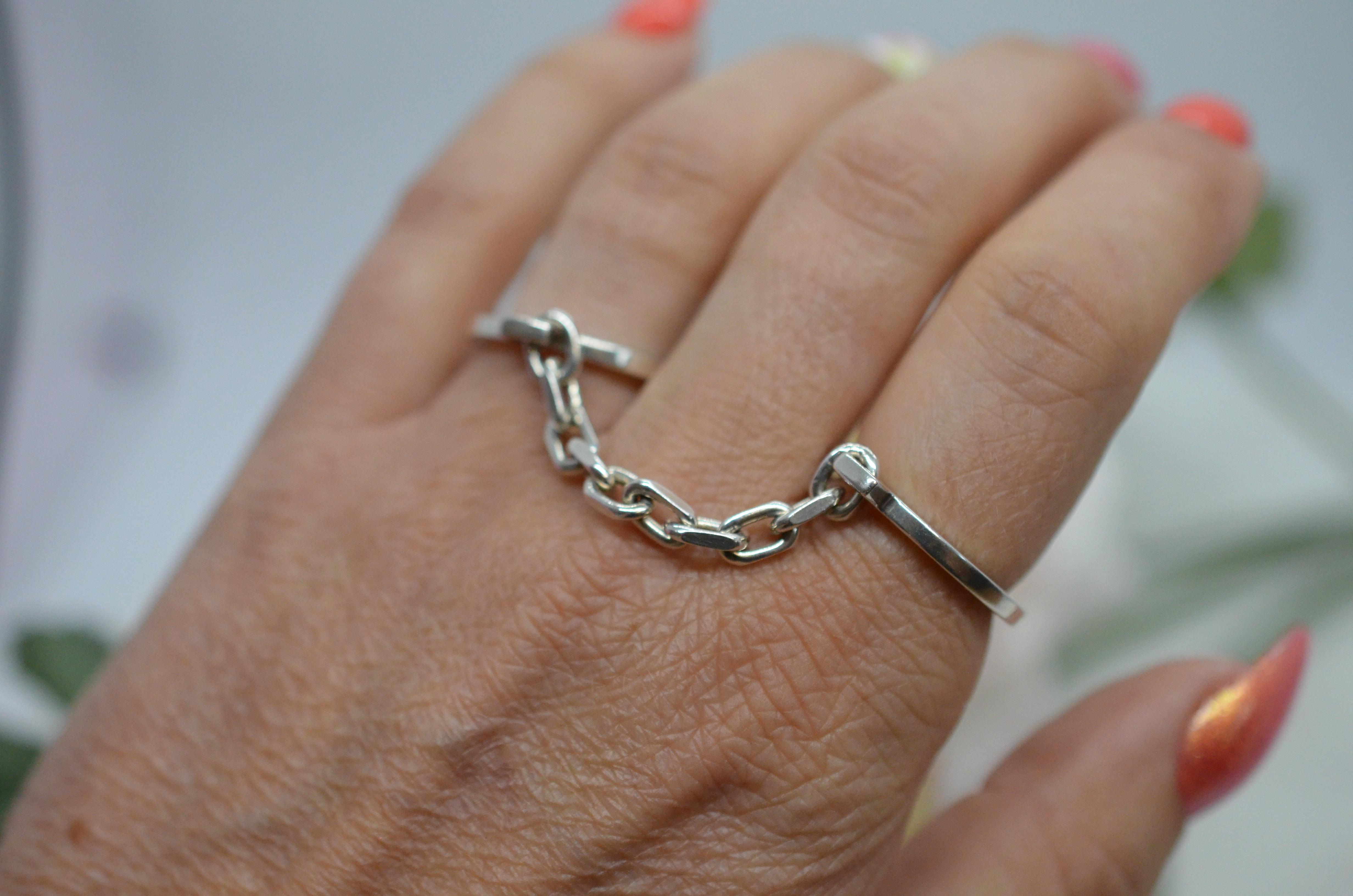 Second Hand Efva Attling "PASSION CUFFS" silver ring - 4