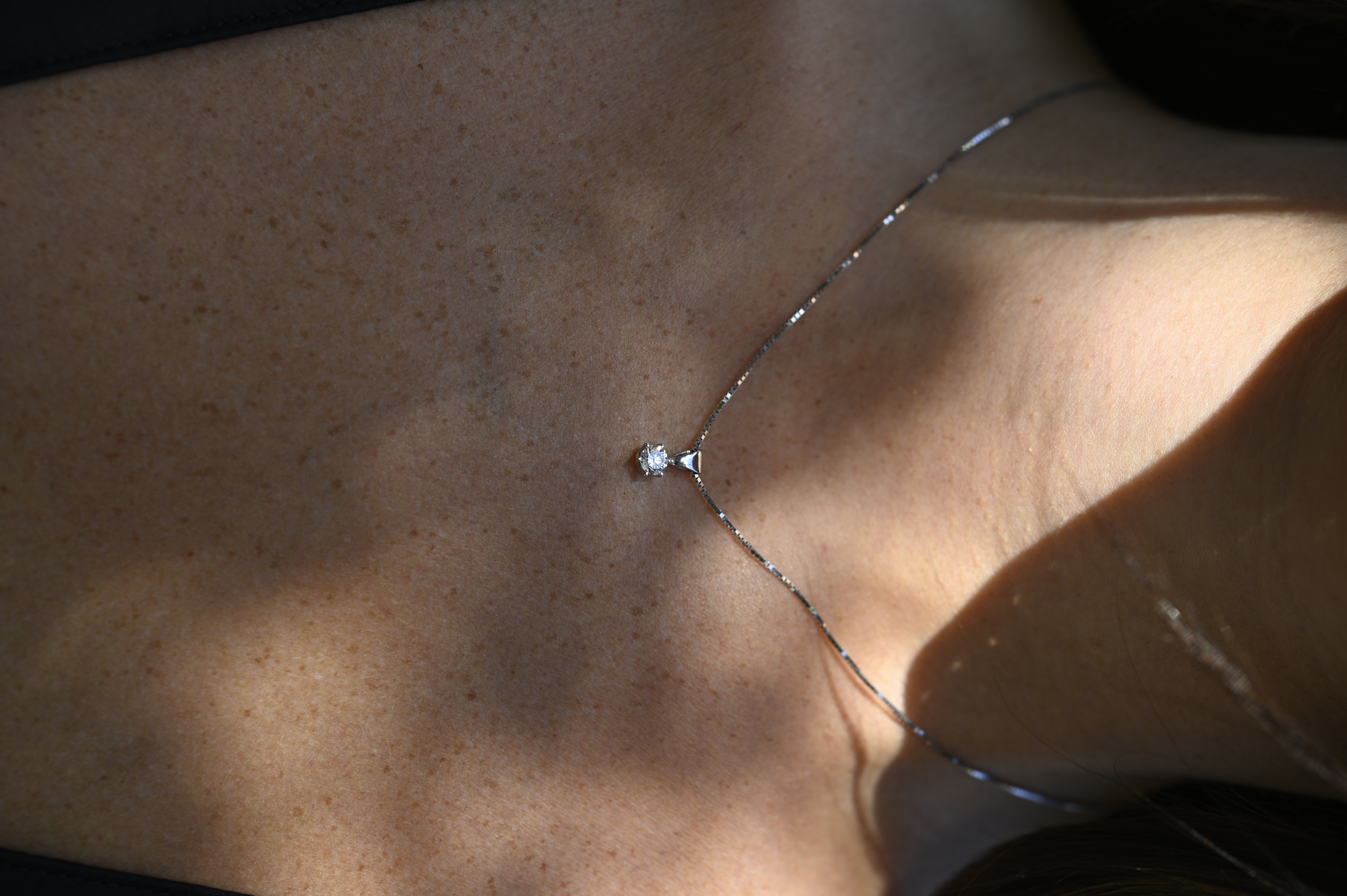 Hänge syntetisk diamant 0,25 ct vitguld 18 karat  - 4