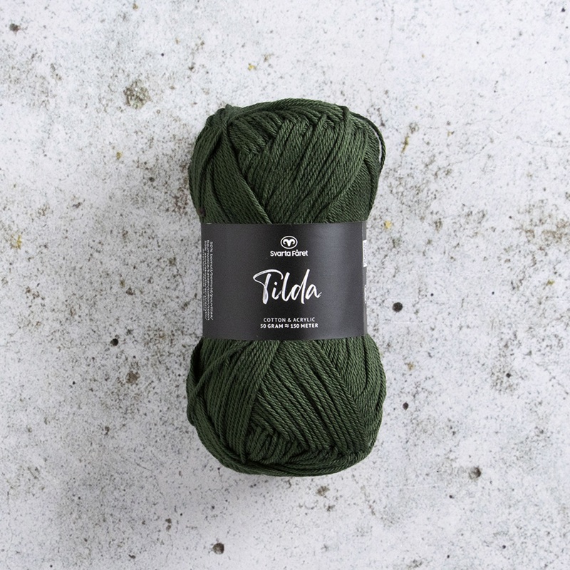 228600 pine line tilda svarta fåret bomull akryl garn