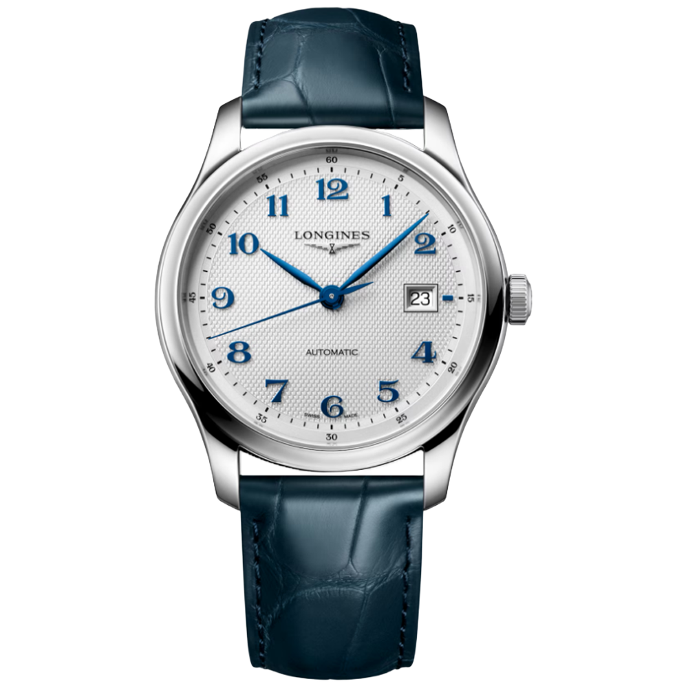 L2.950.4.73.2 Longines Master Collection 41 vit med alligatorband
