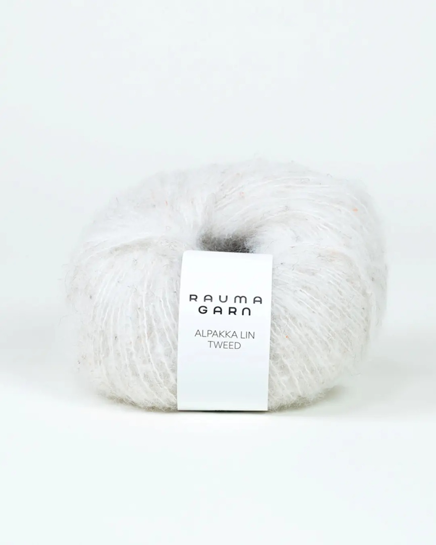 18166 natur tweed alpakka lin rauma garn