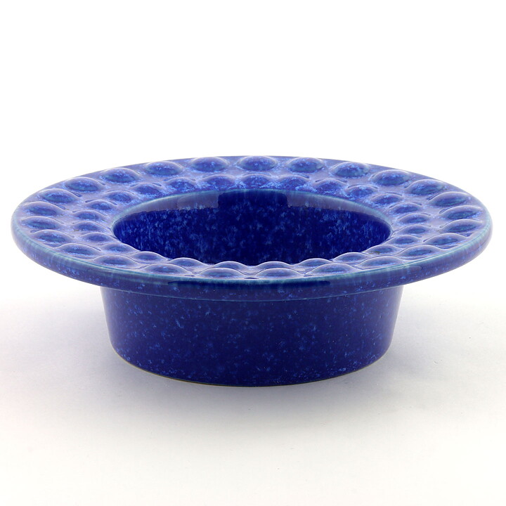 Britt-Louise Sundell (Kuli 1959) Blue Bowl with Bead Relief 18 cm