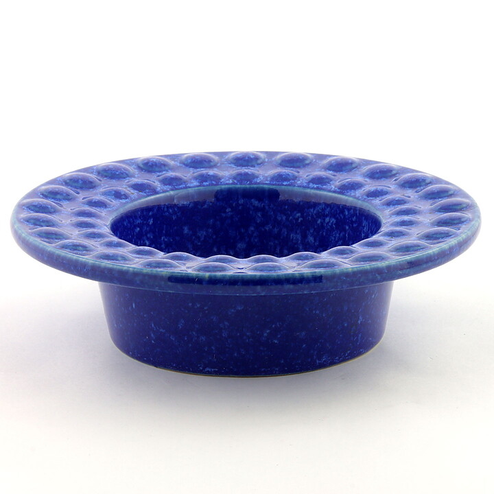 Britt-Louise Sundell (Kuli 1959) Blue Bowl with Bead Relief 18 cm