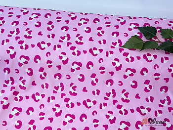 Pink swimwear with leopard spots