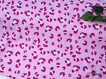 Pink swimwear with leopard spots