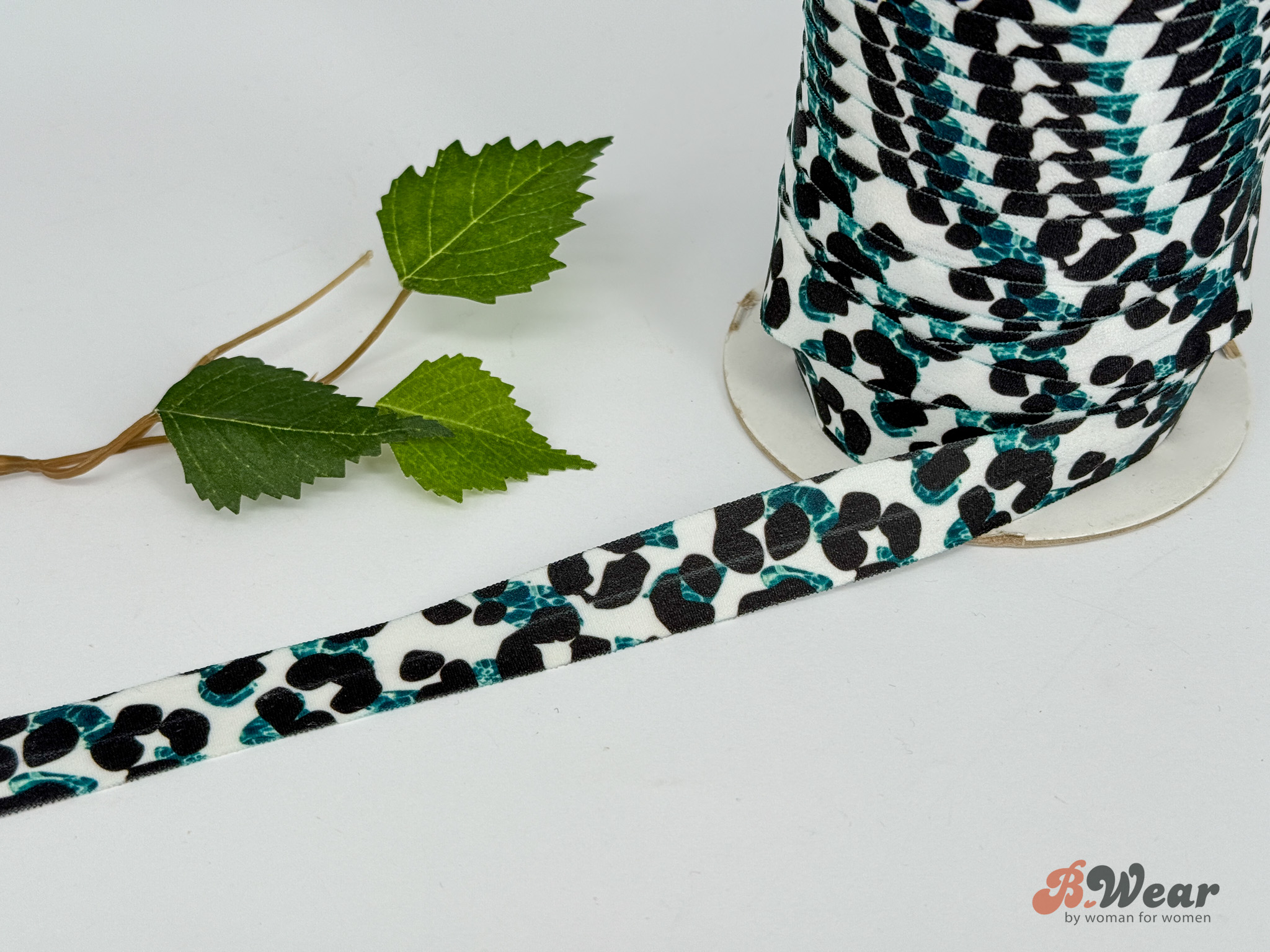 Vikresår 15 mm - Grön/svart leopard