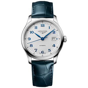 L2.949.4.73.2 Longines Master Collection 39 vit med alligatorband