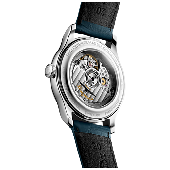 L2.949.4.73.2 Longines Master Collection 39 vit med alligatorband baksida
