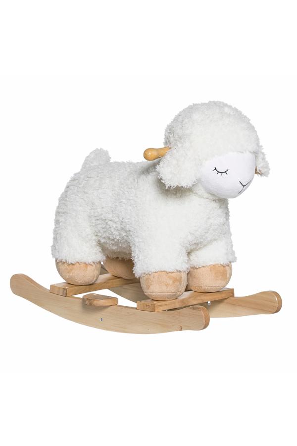 Lamm Gunghäst vit