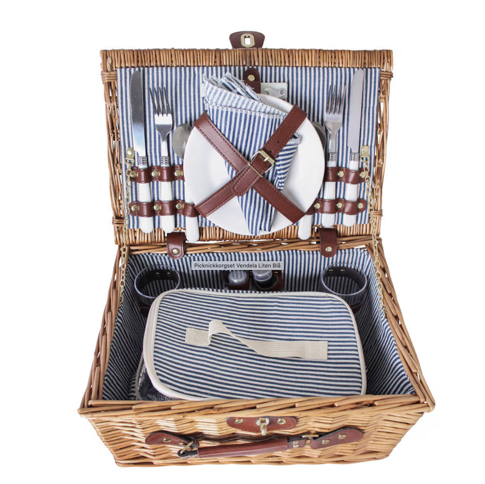 Picknickväska Vendela Liten Blå 38x26x19,5 cm - 3