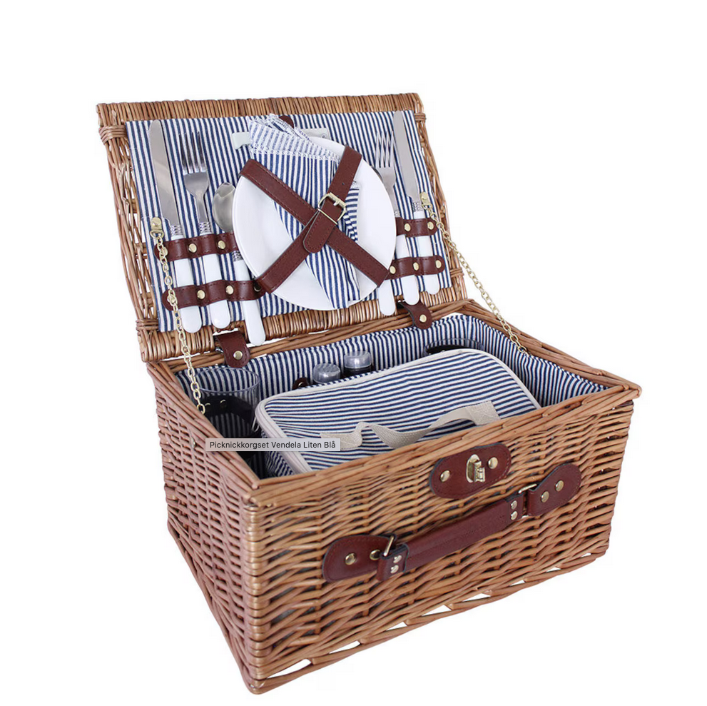 Picknickväska Vendela Liten Blå 38x26x19,5 cm