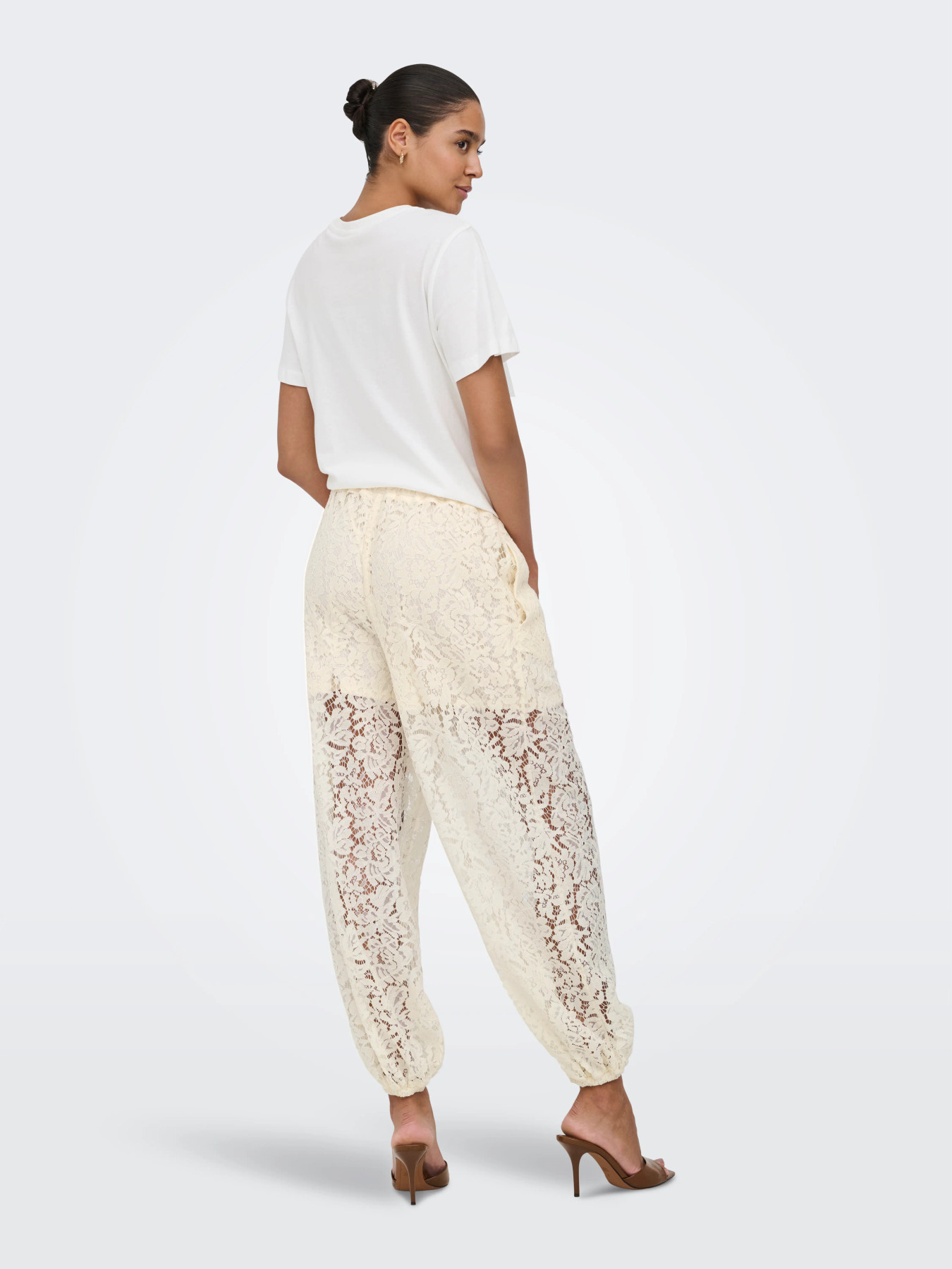 JDYJULIA LACE BALLOON PANT JRS Egret - 4