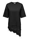 JDYALMA 2/4 LACE DETAIL T-SHIRT JRS NOOS Black
