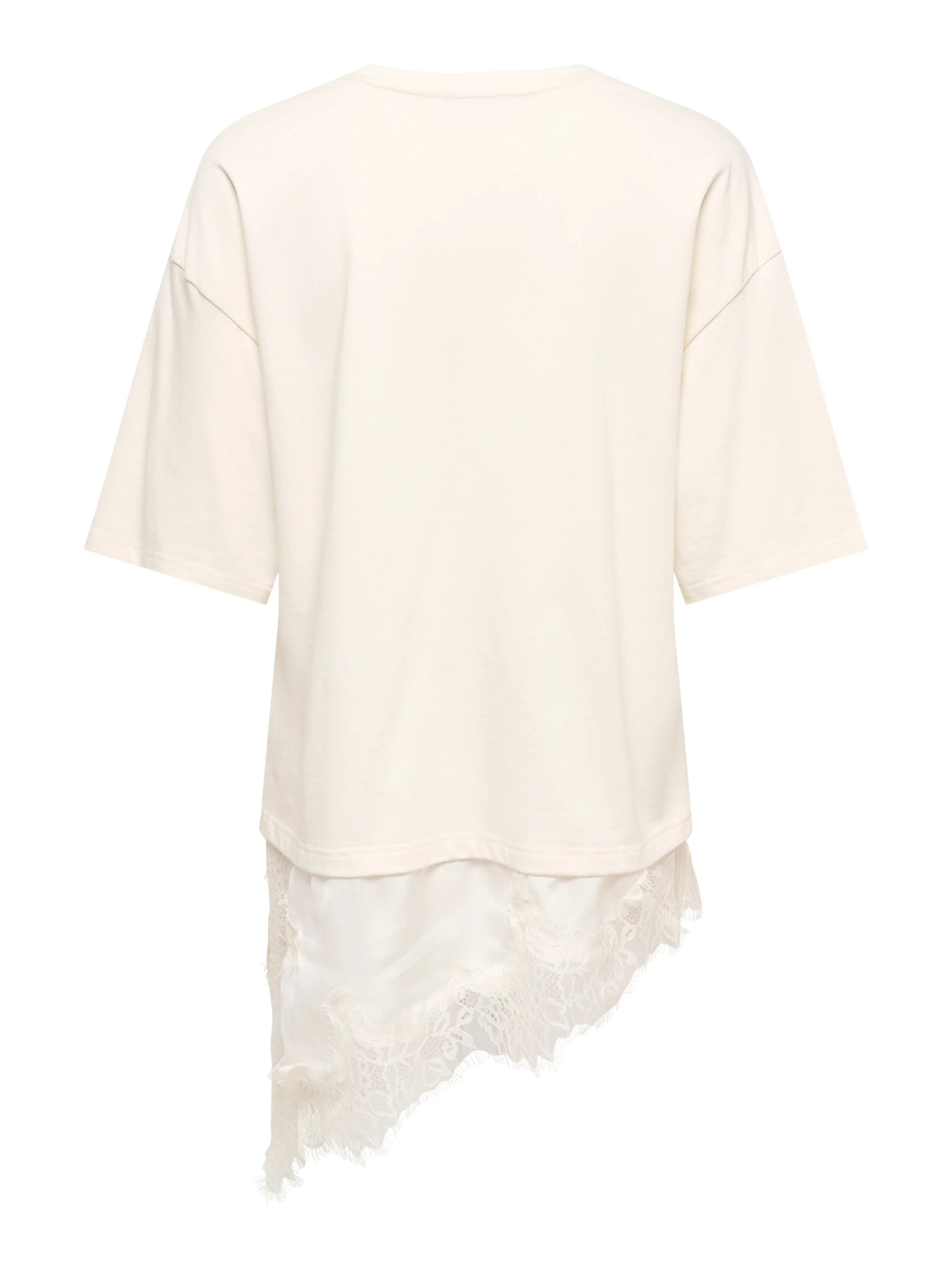 JDYALMA 2/4 LACE DETAIL T-SHIRT JRS NOOS Egret - 2