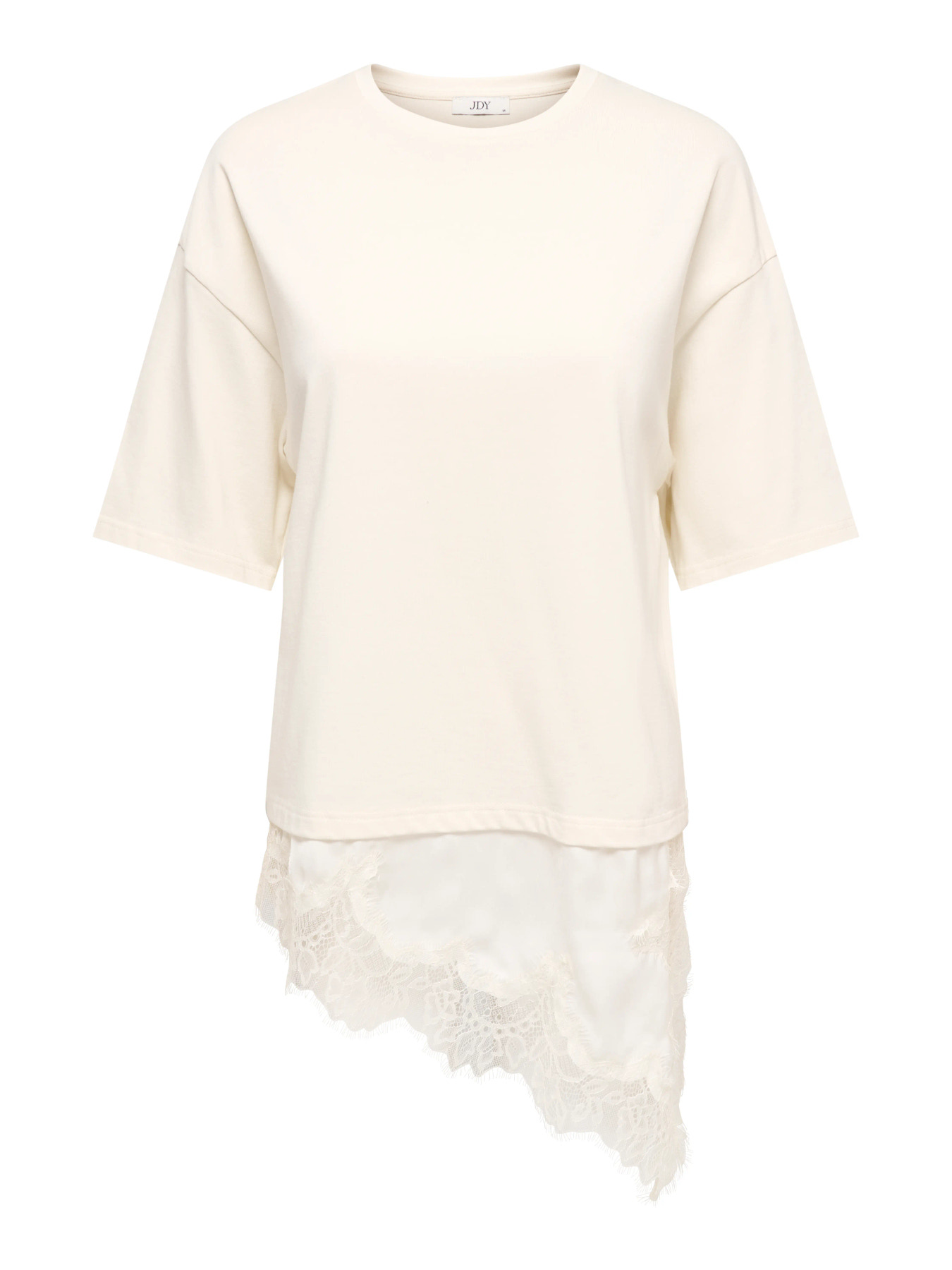 JDYALMA 2/4 LACE DETAIL T-SHIRT JRS NOOS Egret