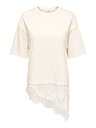 JDYALMA 2/4 LACE DETAIL T-SHIRT JRS NOOS Egret