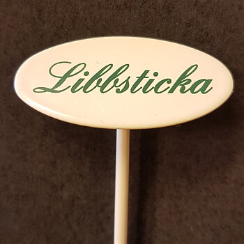 Märkpinne kryddväxt emaljerad gräddvit på spjut – LIBBSTICKA 20cm