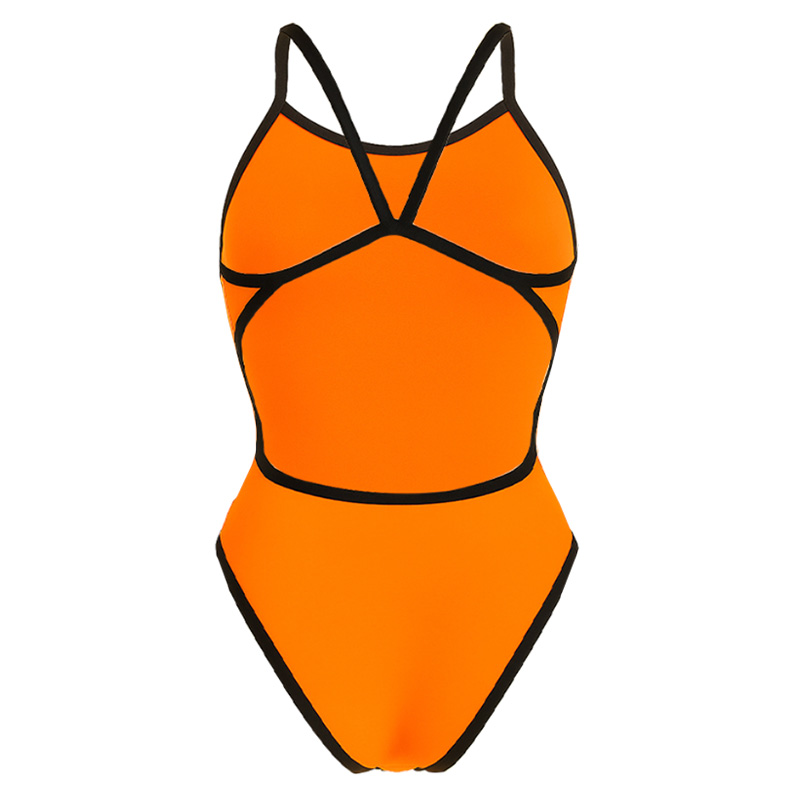 Baddräkt Dam ISHA2.0 aClimateHero Light-Cross-Back Orange - 2