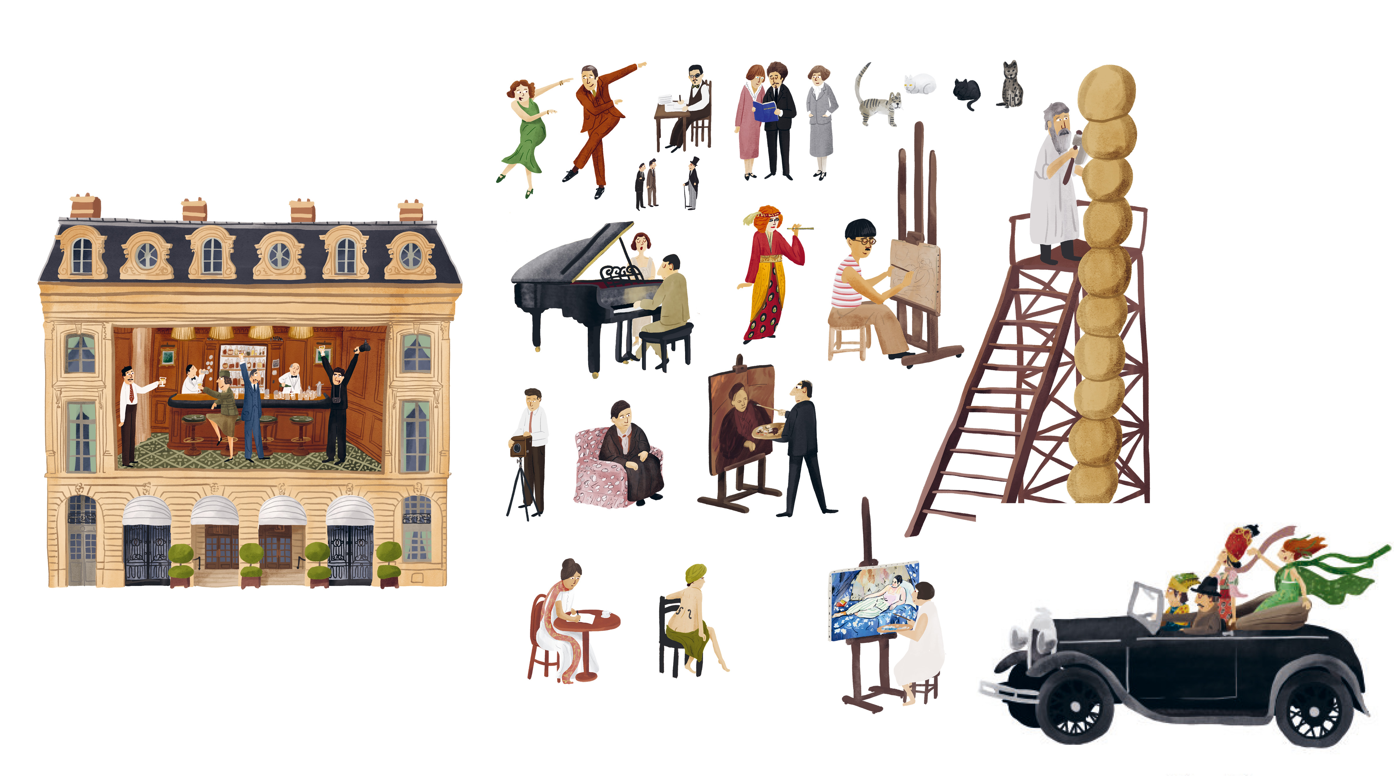 Hemingway's Paris : Pussel 1000 bitar  - 9