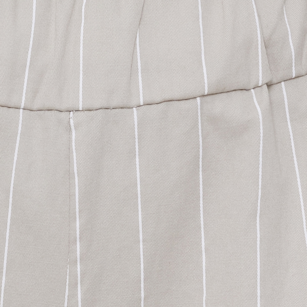 Randiga Shorts i Bomull Beige  - 3