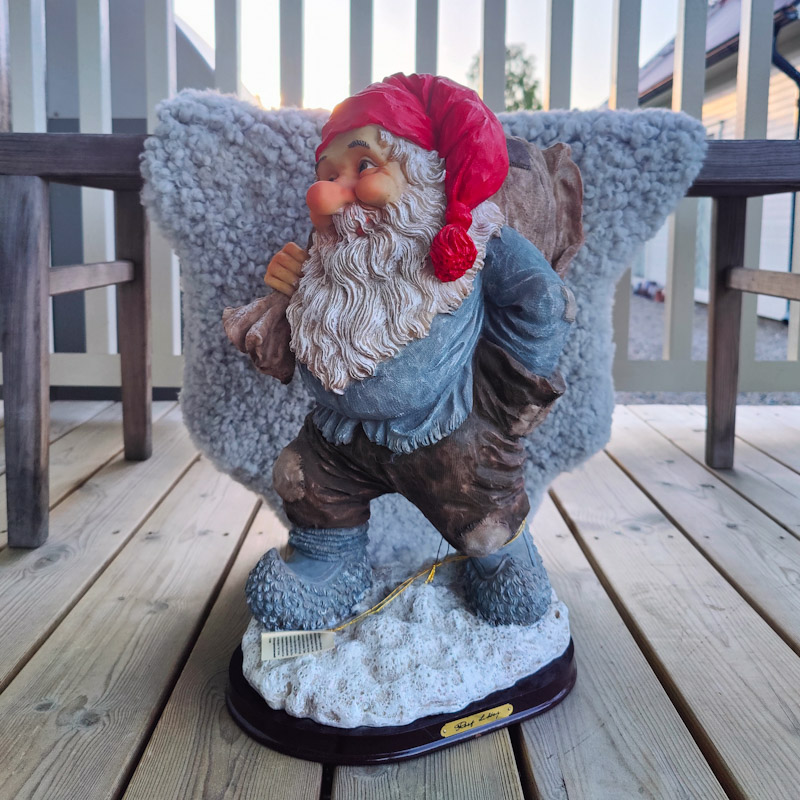 Tomte med säck stor modell av Rolf Lidberg
