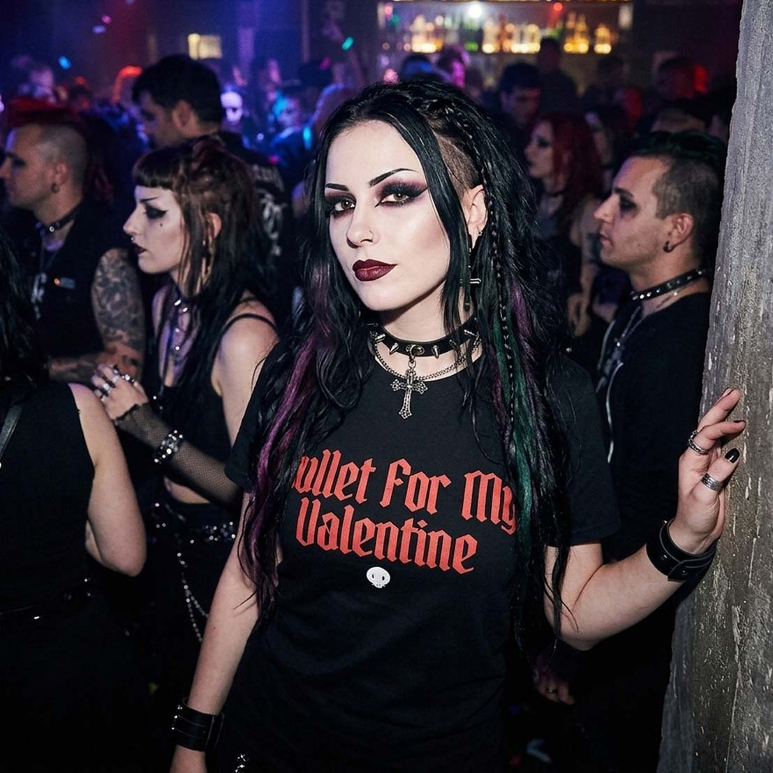 Bullet For My Valentine Unisex Premium Carbon T-Shirt: Bring Out The Knives (Svart) (Ryggtryck)