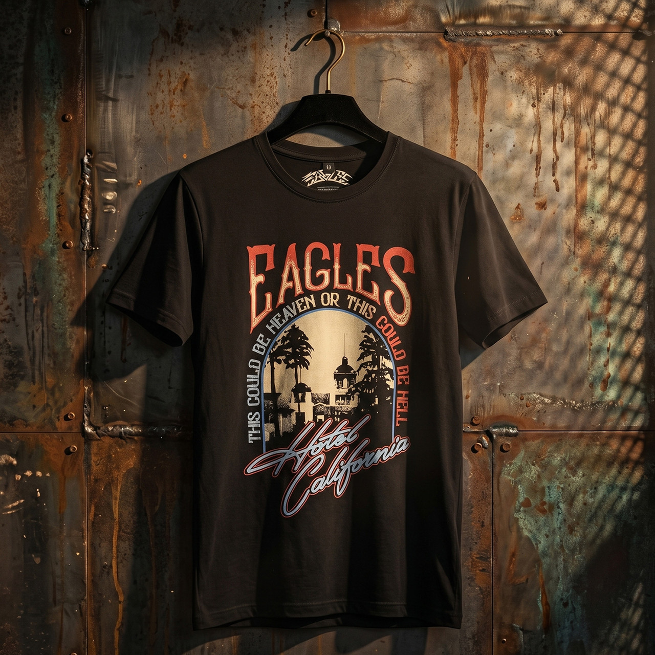 Eagles Unisex Premium Carbon T-Shirt: Heaven Or Hell (Black) - 2