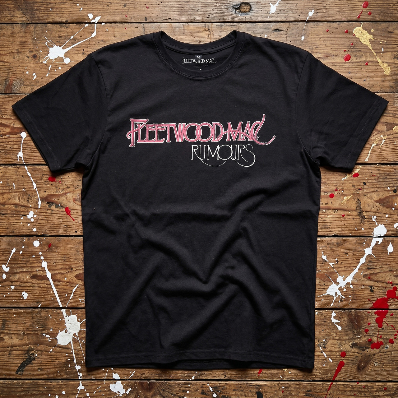 Fleetwood Mac Unisex Premium Carbon T-Shirt: Rumours (Black) (Back Print) - 2
