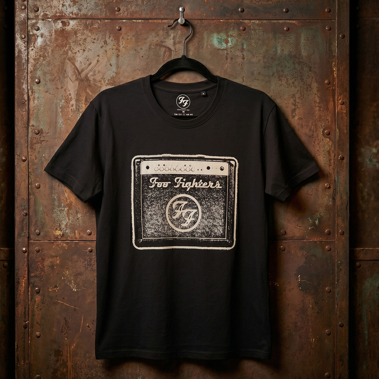 Foo Fighters Unisex Premium Carbon T-Shirt: Amp (Black) - 2