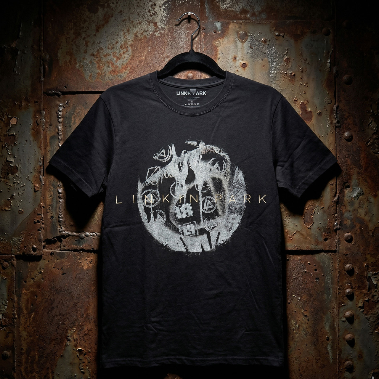 Linkin Park Unisex Premium Carbon T-Shirt: Logo Blur (Black) - 2