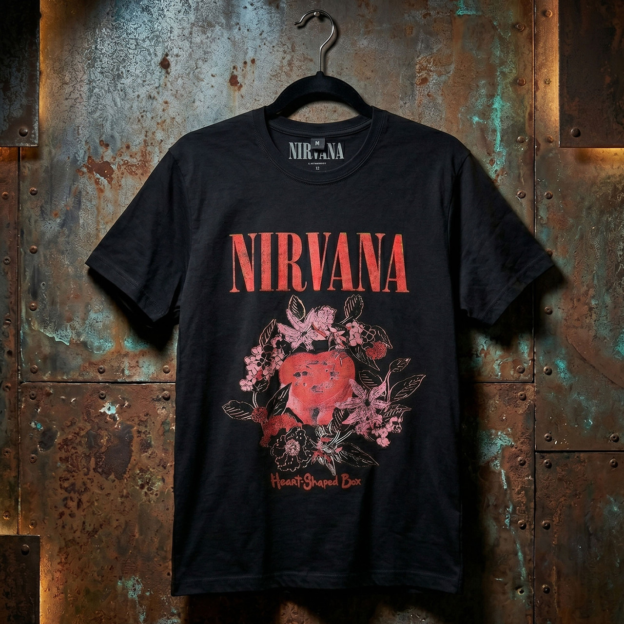 Nirvana Unisex Premium Carbon T-Shirt: Heart Shaped Box (Black) - 2