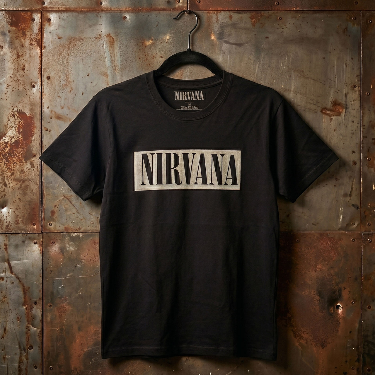 Nirvana Unisex Premium Carbon T-Shirt: Something In The Way (Black) (Back Print) - 2